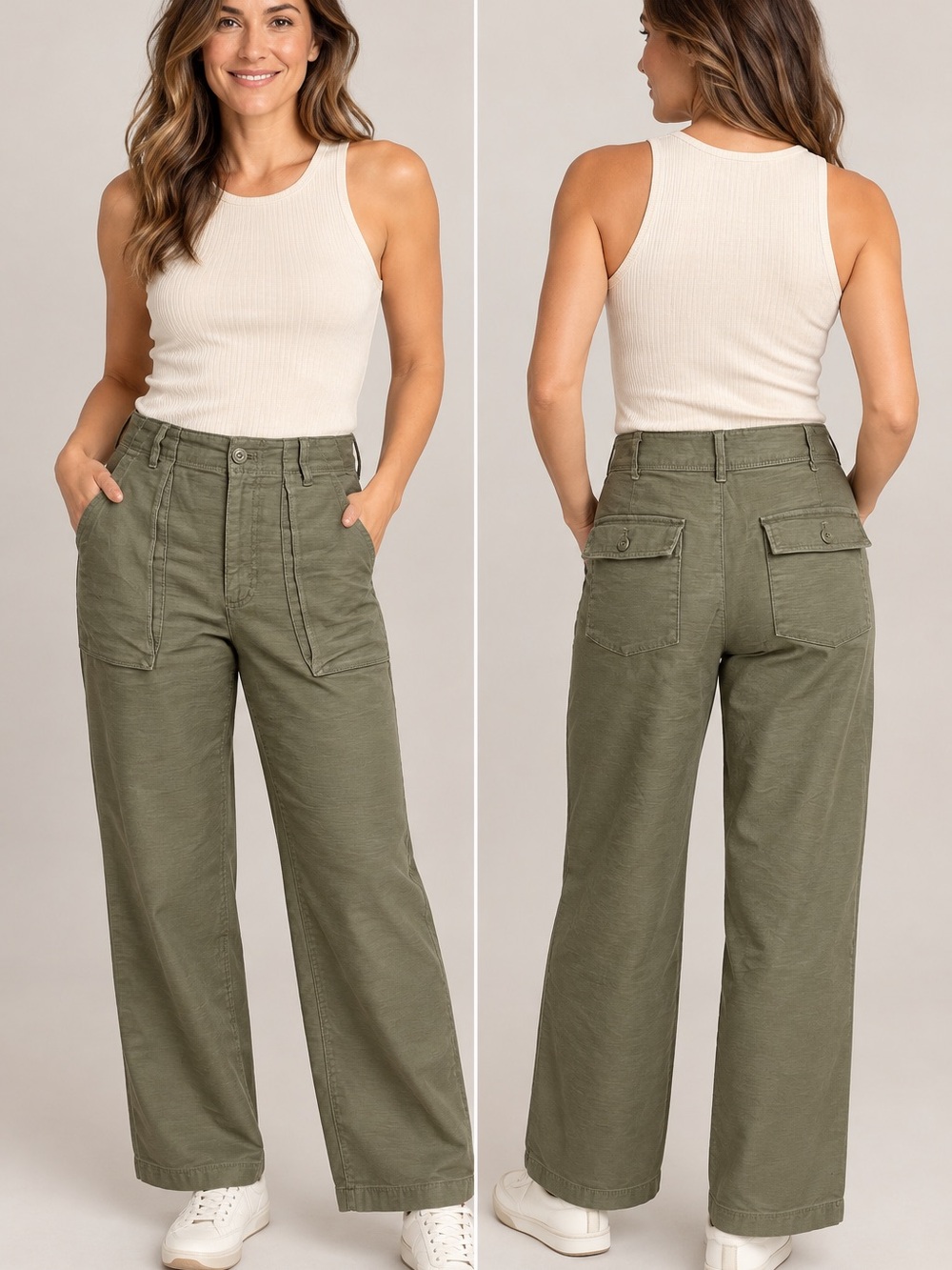 J.Crew Y2K Olive Green Utility Pants
Size 2